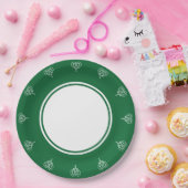 ケルト織りハートイン緑紙プレート ペーパープレート (パーティー)