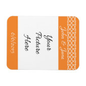 ケルト織りハート救をオレンジ・ザ・デイト磁石 マグネット (横)