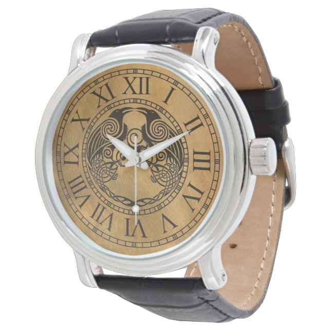 ケルト色のカラス 腕時計 (アングル)