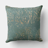 ケルト色の緑のタンパターン クッション (裏面)