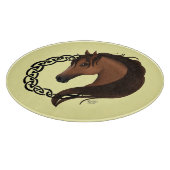 ケルト色の茶色の馬黄 カッティングボード (角)