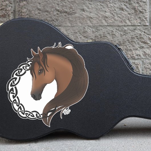 ケルト色の茶色の馬黄 シール