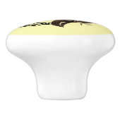 ケルト色の茶色の馬黄 セラミックノブ (側面)