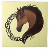 ケルト色の茶色の馬黄 タイル (正面)