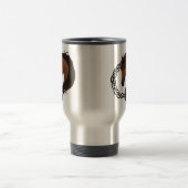 ケルト色の茶色の馬黄 トラベルマグ (中央)