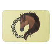 ケルト色の茶色の馬黄 バスマット (正面)