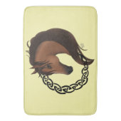 ケルト色の茶色の馬黄 バスマット (正面縦)