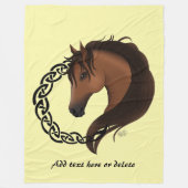 ケルト色の茶色の馬黄 フリースブランケット (正面)