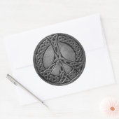 ケルト記号5ステッカー、3インチ（6枚） ラウンドシール (封筒)