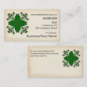 ケルト語はアイルランドの緑のデザイン渦巻きます:: 名刺 (正面/裏面)