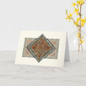 ケルト語はパネルの挨拶状を織り交ぜます カード (黄色い花)