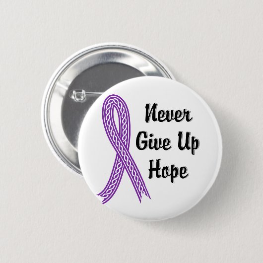 ケルト語は決して希望のアルツハイマー病をあきらめません 缶バッジ (正面&裏面)