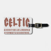 ケルト語アルファベットフォント ラゲッジタグ (正面横)