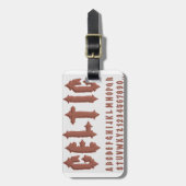 ケルト語アルファベットフォント ラゲッジタグ (正面縦)