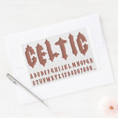 ケルト語アルファベットフォント 長方形シール