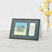 ケルト語デザイン縁ど写真フレームグリーティングカード カード (黄色い花)