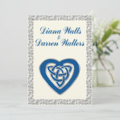 ケルト語ハート結婚式招待状2 招待状 (スタンド正面)