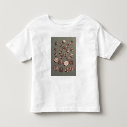 ケルト語選択および見つけられるローマの硬貨 トドラーTシャツ (正面)