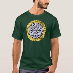 ケルト語/アイルランド語/スコットランド語/バイキング編み結び(緑) Tシャツ