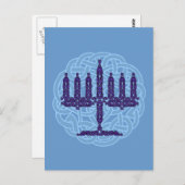 ケルト語（ユダヤ教）メノラーはがき ポストカード (正面/裏面)