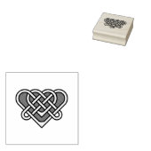 ケルト語、北欧の編組ノットハート ラバースタンプ (押印)