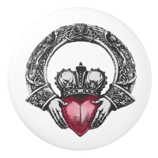 ケルト語Claddagh セラミックノブ (正面)