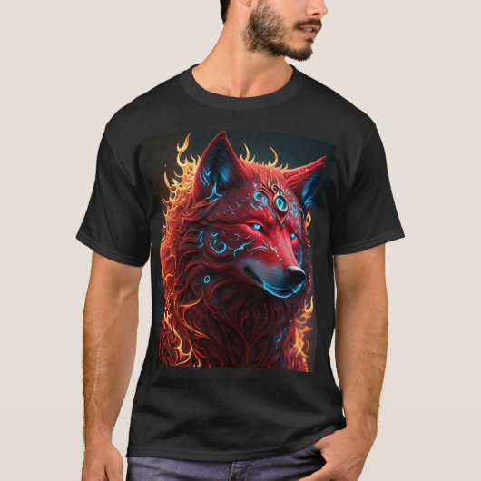 ケルト赤狼 Tシャツ (正面)