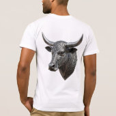 ケルト銀牛頭バイキングケルト Tシャツ (裏面)
