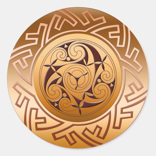 ケルト鍵と緩和曲線 ラウンドシール (正面)