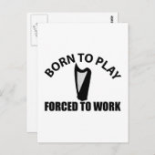 ケルト風ハープデザイン ポストカード (正面/裏面)