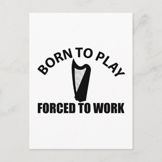 ケルト風ハープデザイン ポストカード (正面)