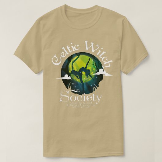 ケルト魔女協会引用文300 Ad 413 Tシャツ (デザイン正面)