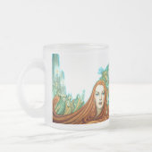 ケルト魔法すりガラス製マグカップ フロストグラスマグカップ (左)