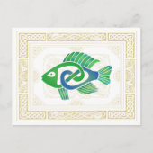 ケルト魚 ポストカード (正面)