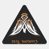 ケルト鳥の三角形シール 三角形シール (正面)