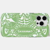 ケルト鳥の円のパターンパーソナライズされたiPhone Case-Mate iPhoneケース (裏面 (横))