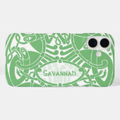 ケルト鳥の円のパターンパーソナライズされたiPhone Case-Mate iPhoneケース (裏面 (横))