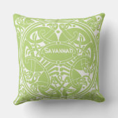 ケルト鳥の結び目の色をカスタム選択 クッション (裏面)