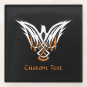 ケルト鳥ガラスコースター ガラスコースター (正面)