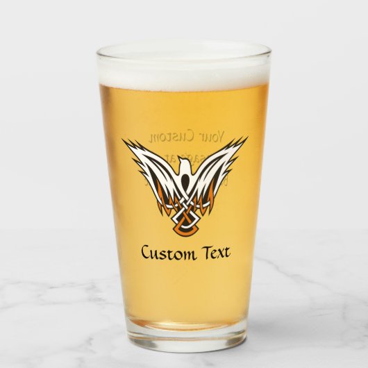 ケルト鳥ガラス タンブラーグラス (ドリンク正面)