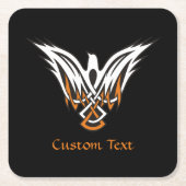 ケルト鳥スクエア紙コースター スクエアペーパーコースター (正面)