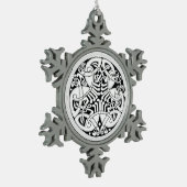 ケルト鳥ペーターオーナメント スノーフレークピューターオーナメント (左)