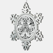 ケルト鳥ペーターオーナメント スノーフレークピューターオーナメント (右)