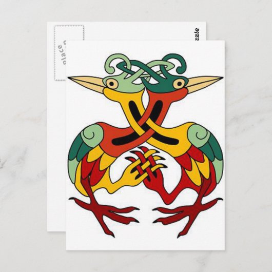 ケルト鳥 ポストカード (正面/裏面)