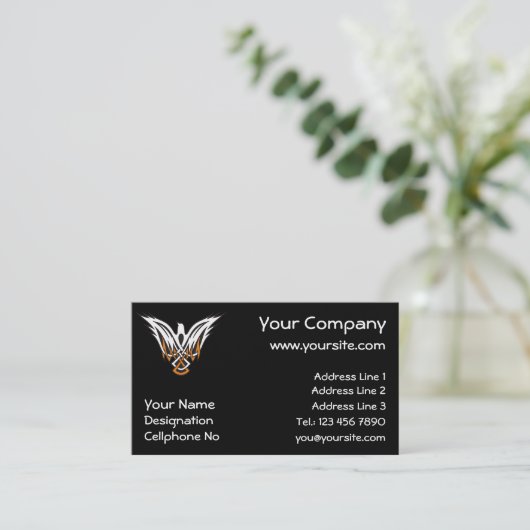 ケルト鳥 名刺 (スタンド正面)