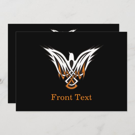 ケルト鳥 招待状 (正面/裏面)