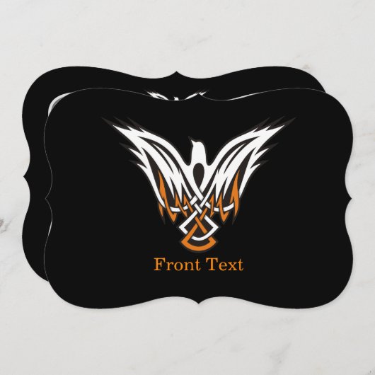 ケルト鳥 招待状 (正面/裏面)