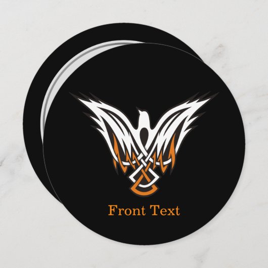 ケルト鳥 招待状 (正面/裏面)