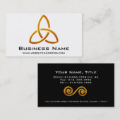 ケルト黄金の三位一体のシンボルビジネスカード 名刺 (正面/裏面)