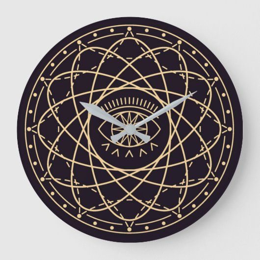 ケルト/ウィッカ信者記号 ラージ壁時計 (正面)